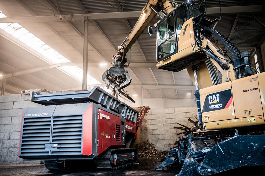 Holz recyceln und schreddern